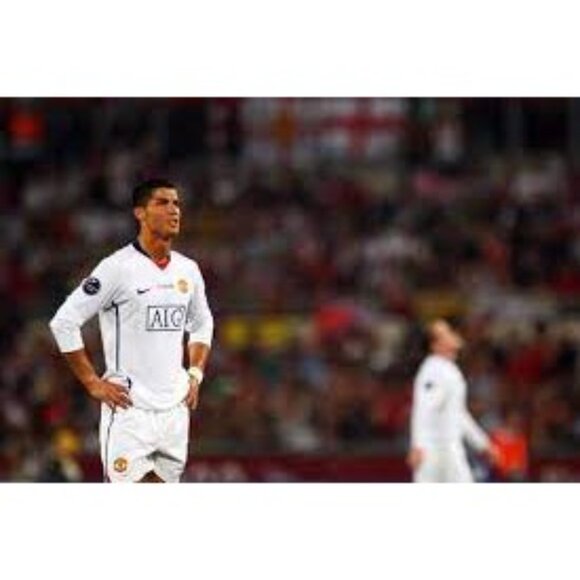 Ronaldo Manchester United UEFA FINAL 2008 2009 Away Long Sleeve Soccer Jersey M - Picture 9 of 9